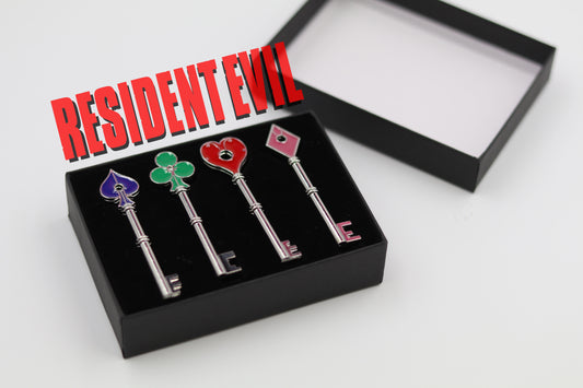 Resident Evil 2 Inspired Racoon City Police Keys Deluxe Replica Gift Set